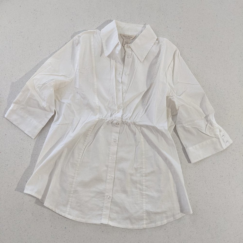 White Dress Shirt - Maternity